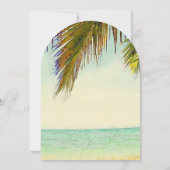 Brautparty mit tropischen Palmen Einladung (Rückseite)