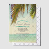 Brautparty mit tropischen Palmen Pergament Einladungen (Versetzt (Einladung))