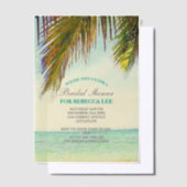 Brautparty mit tropischen Palmen Pergament Einladungen (Versetzt)