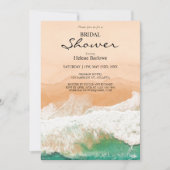 Brautparty mit tropischer Hochzeit in Urlaubsort Einladung (Vorderseite)