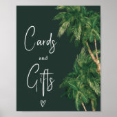 Brautparty mit tropischer Vegetation Poster (Vorne)