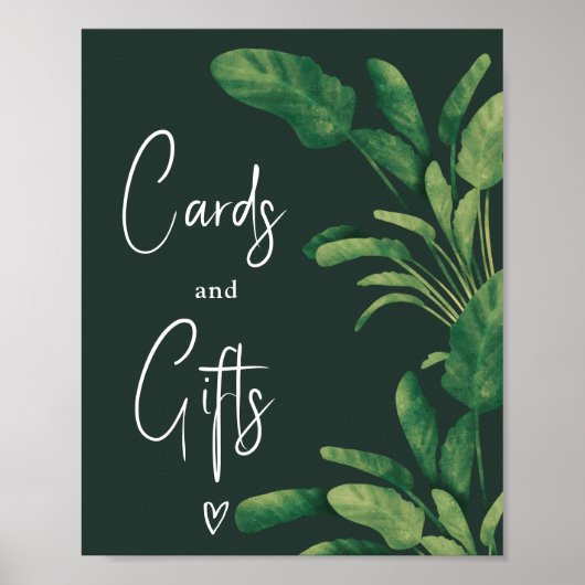 Brautparty mit tropischer Vegetation Poster (Vorne)