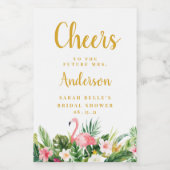 Brautparty mit Weinetiketten, Tropische Weinetiket Weinetikett (Einzelnes Label)