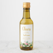 Brautparty mit Weinetiketten, Tropische Weinetiket Weinetikett (Vorderseite)