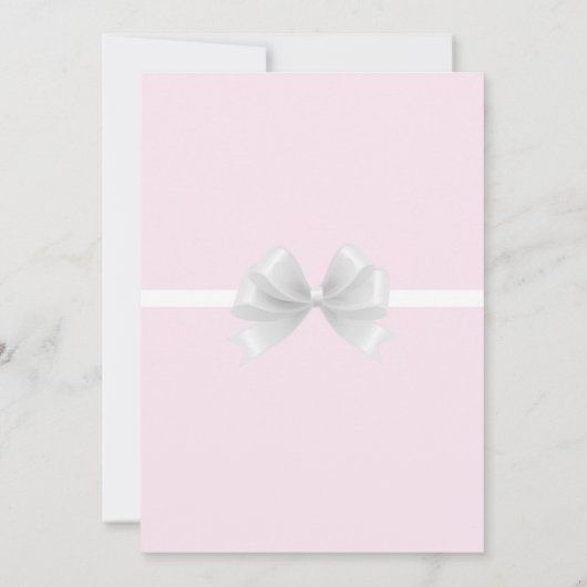 Brautparty mit weißem, weißem und weißem Unterteil Einladung (Rückseite)