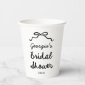 Brautparty mit weißer Hand Pappbecher (Vorderseite)