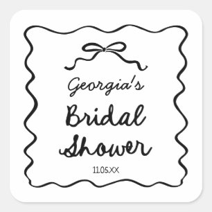 Brautparty mit weißer Hand Quadratischer Aufkleber