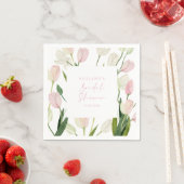 Brautparty mit zarten rosa Tulpen Serviette (Beispiel)