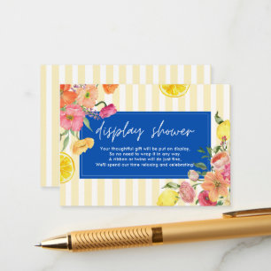 Brautparty mit Zitronenwasser mit Dusche Begleitkarte