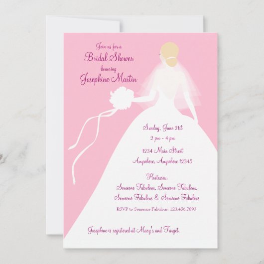 Brautparty-Mittagessen-Einladung Einladung (Vorderseite)