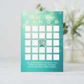 Brautparty Modern Diamantring Bingokarten (Stehend Vorderseite)