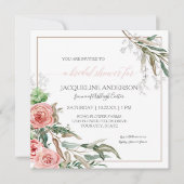 Brautparty Modern Floral Eukalyptus Watercolor Einladung (Vorderseite)