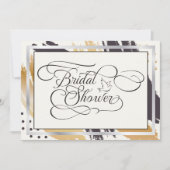 Brautparty | Modern Paint Strokes Typografie Einladung (Vorderseite)