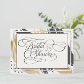 Brautparty | Modern Paint Strokes Typografie Einladung (Stehend Vorderseite)