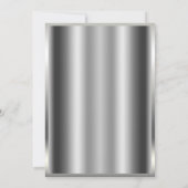 Brautparty Modern Silver Shine Glam Confetti Einladung (Rückseite)