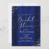 Brautparty Modern Silver Shine Glam Confetti Einladung (Vorderseite)