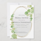 Brautparty | Modern Springtime Eucalyptus Einladung (Vorderseite)