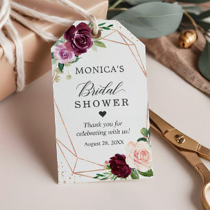 Brautparty Moderne botanische Lila Blüte Geschenkanhänger