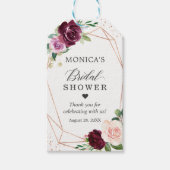 Brautparty Moderne botanische Lila Blüte Geschenkanhänger (Vorderseite)