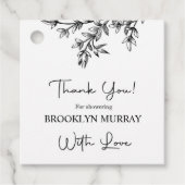 Brautparty, moderne Bridal, Schwarzweiß Geschenkanhänger (Vorderseite)