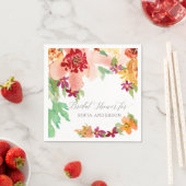 Brautparty Moderne Farben Herbst Herbst Kunst Serviette (Beispiel)