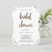 Brautparty Moderne Schwarz-Weiß Streifen Einladung (Stehend Vorderseite)