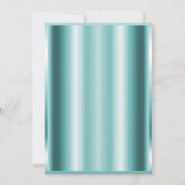 Brautparty Moderne Silver Aqua Confetti Ecken Einladung (Rückseite)