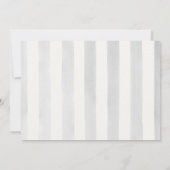 Brautparty Moderne Streifen und Aquarellblumen Einladung (Rückseite)