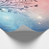 Brautparty Moderner Hochzeitsbaum Geschenkpapier (Ecke)