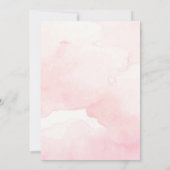 Brautparty Modernes Brautparty mit Blumenrosa Einladung (Rückseite)