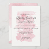 Brautparty Modernes, einfaches Wash Pink Einladung (Vorne/Hinten)