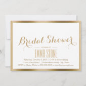 Brautparty Modernes Gold Foil Border Einladung (Vorderseite)