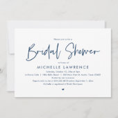 Brautparty, Modernes, Lässiges Minimalistisches De Einladung (Vorderseite)