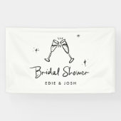 Brautparty Modernes, natürliches und handgeschrieb Banner (Horizontal)