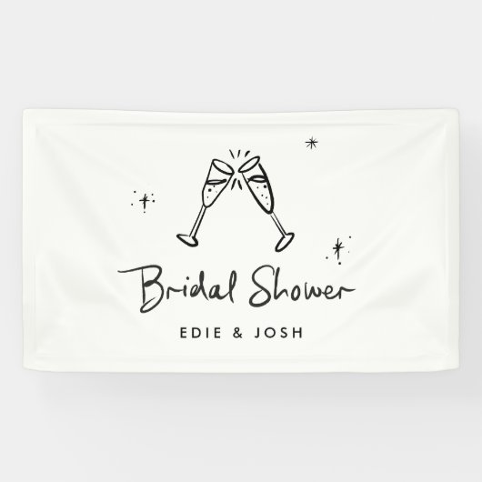 Brautparty Modernes, natürliches und handgeschrieb Banner (Horizontal)