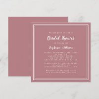 Brautparty Modernes Square Chic Dusty Rose Pink