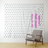 Brautparty Monogram Name Polka Dots Marble Cool Wandteppich (Beispiel (Horizontal))