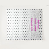 Brautparty Monogram Name Polka Dots Marble Cool Wandteppich (Vorderseite (Horizontal))