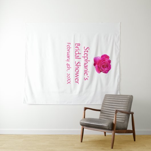 Brautparty Monogramm Name Rosa Cool Wandteppich (Beispiel (Horizontal))