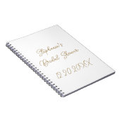 Brautparty Monogramme HochzeitGold Script Gast Notizblock (Rechte Seite)