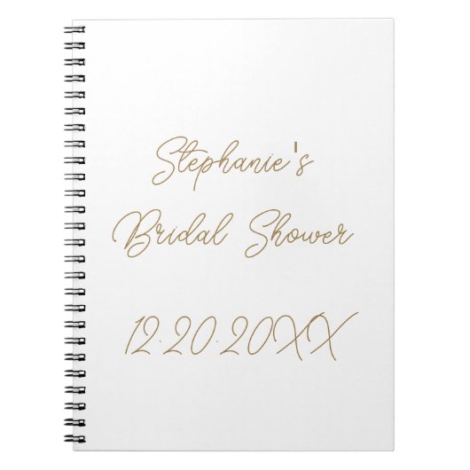 Brautparty Monogramme HochzeitGold Script Gast Notizblock (Vorderseite)