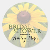 Brautparty Nah-up Rudbeckia Fotograf Runder Aufkleber (Vorderseite)