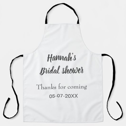 Brautparty Name Datum Jahr hinzufügen Dank für das Schürze (Vorderseite)