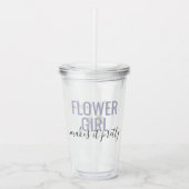 Brautparty Name des Blütenmädchens Acryltrinkbecher (Vorderseite)