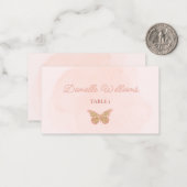 Brautparty-Namenskarte für Schmetterlinge Mitteilungskarte (Vorderseite/Rückseite Beispiel)