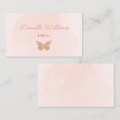 Brautparty-Namenskarte für Schmetterlinge Mitteilungskarte (Vorne/Hinten)