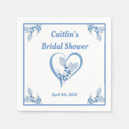 Brautparty Napkin - Thema Blaue Wasserfarbe Serviette