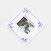 Brautparty Napkin - Thema Periwinkle mit Foto Serviette (Ecke)
