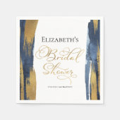 Brautparty Napkins | Blau Abstrakt Serviette (Vorderseite)