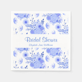 Brautparty Napkins: Blau und Weiß Serviette